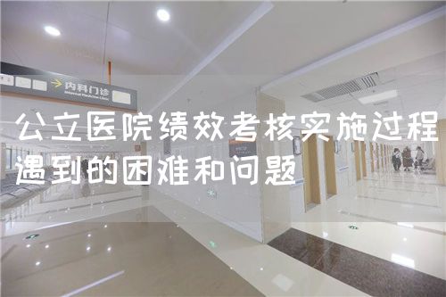 公立醫(yī)院績效考核實施過程遇到的困難和問題(圖1)