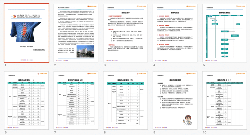 醫(yī)療延伸服務(wù)包示例